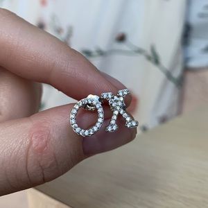 XO Diamond Stud Earrings